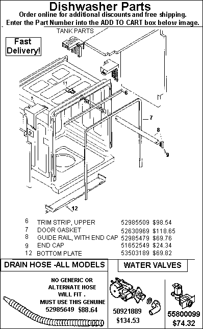 - HOW TO ORDER - Use the part number shown in the image by entering into the add to cart box below and receive $2 off and free shipping. Order 4 items and receive $10 off!
