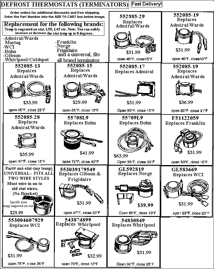 - HOW TO ORDER - Use the part number shown in the image by entering into the add to cart box below and receive $2 off and free shipping. Order 4 items and receive $10 off!