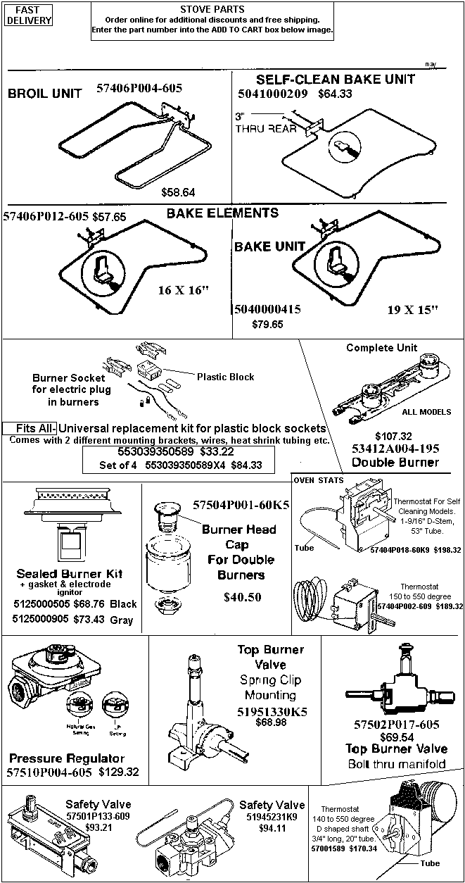 - HOW TO ORDER - Use the part number shown in the image by entering into the add to cart box below and receive $2 off and free shipping. Order 4 items and receive $10 off!