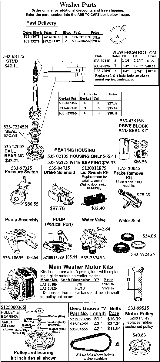 - HOW TO ORDER - Use the part number shown in the image by entering into the add to cart box below and receive $2 off and free shipping. Order 4 items and receive $10 off!