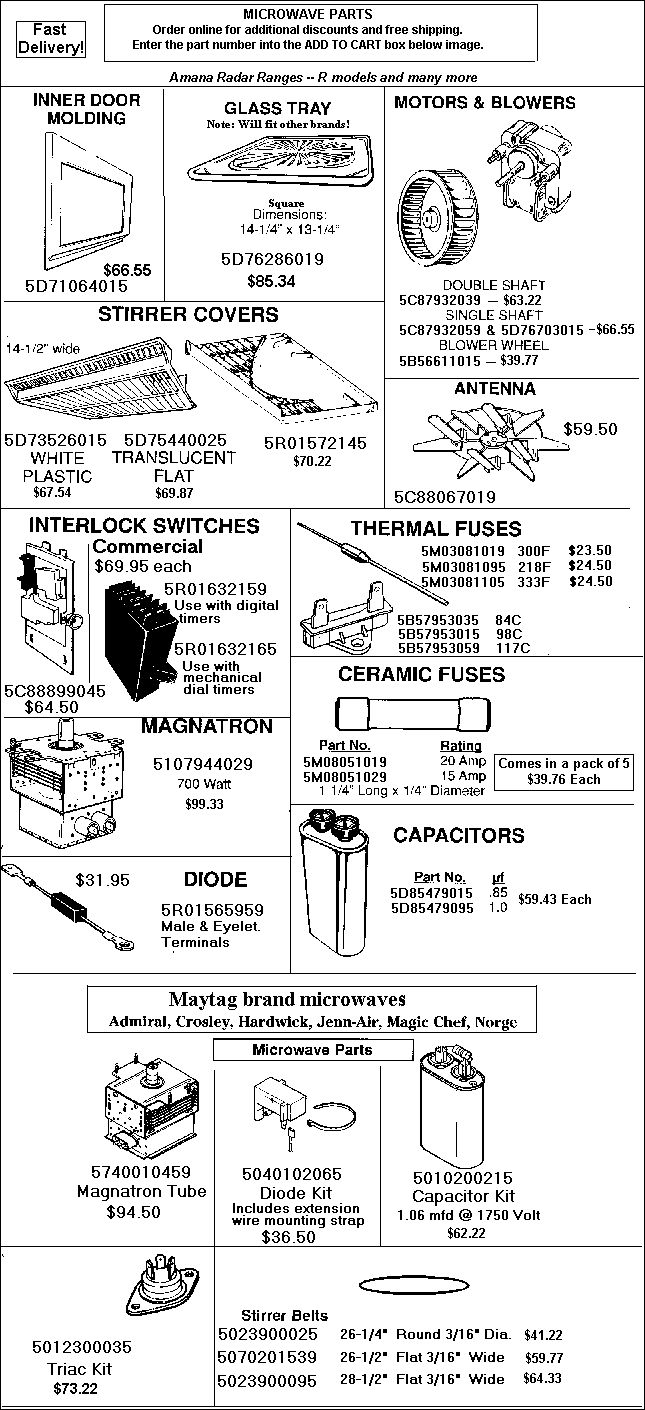 - HOW TO ORDER - Use the part number shown in the image by entering into the add to cart box below and receive $2 off and free shipping. Order 4 items and receive $10 off!