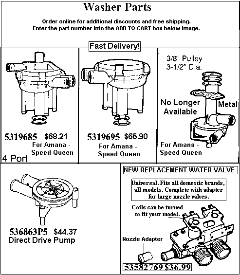 - HOW TO ORDER - Use the part number shown in the image by entering into the add to cart box below and receive $2 off and free shipping. Order 4 items and receive $10 off!