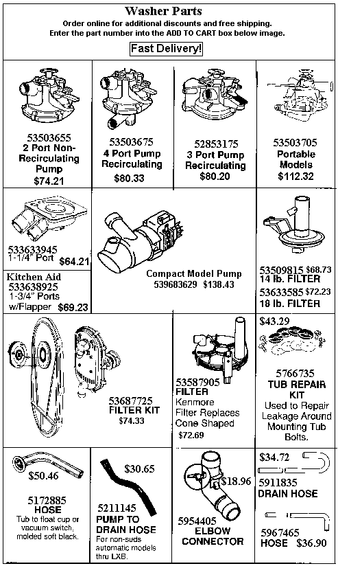 - HOW TO ORDER - Use the part number shown in the image by entering into the add to cart box below and receive $2 off and free shipping. Order 4 items and receive $10 off!